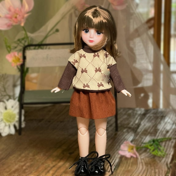Loli Doll Dress-Up Complete Set Of Doll With 20 Joints And Hand-Painted Lip Makeup 30Cm Exquisite Custom Design Smooth Unpainted Body 20 Articulated Points For