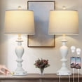 thumbnail image 1 of Lolikit 28" Table Lamp Set of 2 Modern Farmhouse 3-Way Dimmable Touch Lamp Bedside Nightstand Lamps with USB A+C Ports & AC Outlet for Bedroom Living Room, 1 of 6