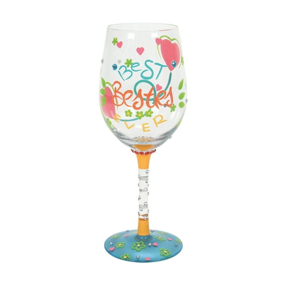 Lolita Best Besties Ever Wine Glass 9.1in H