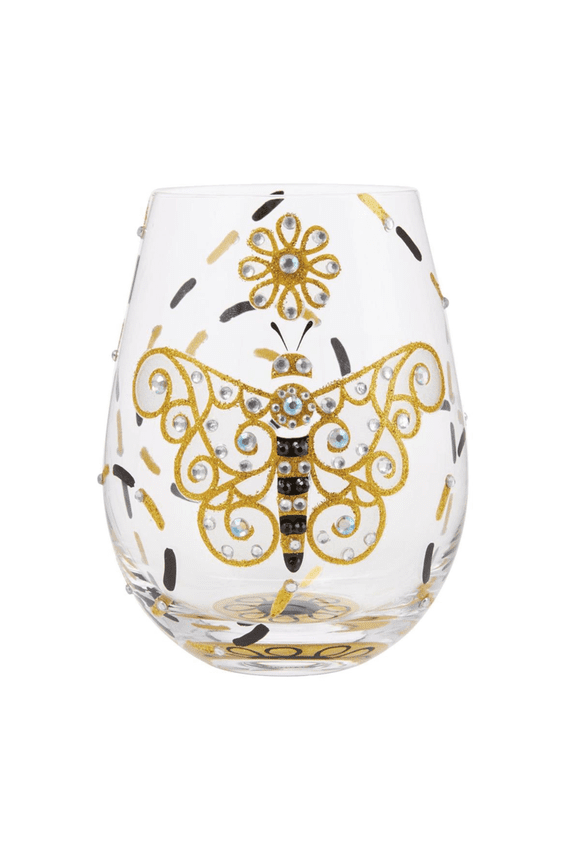 Brilliant Butterfly Stemless Wine Glass