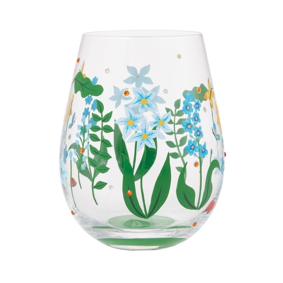 Lolita Floral Fields Stemless Wine Glass