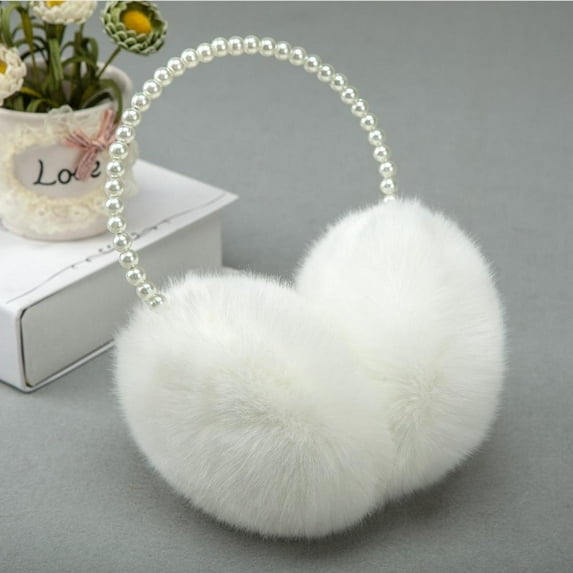 Lolita Folding Earmuffs Kawaii Girls Women's Cold-Proof Soft Plush Ear Warmer Outdoor Ear Cover Headband Accessories Wholesale (9)