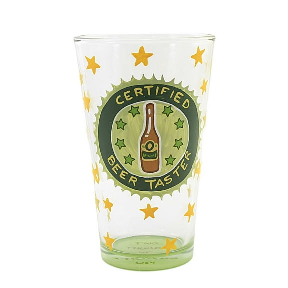 Lolita Glassware 5.75In Certified Beer Taster Pint, Glass, Lolita Hand Painted 6011647