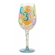 Lolita Happy 30th Birthday Wine Glass 9in H