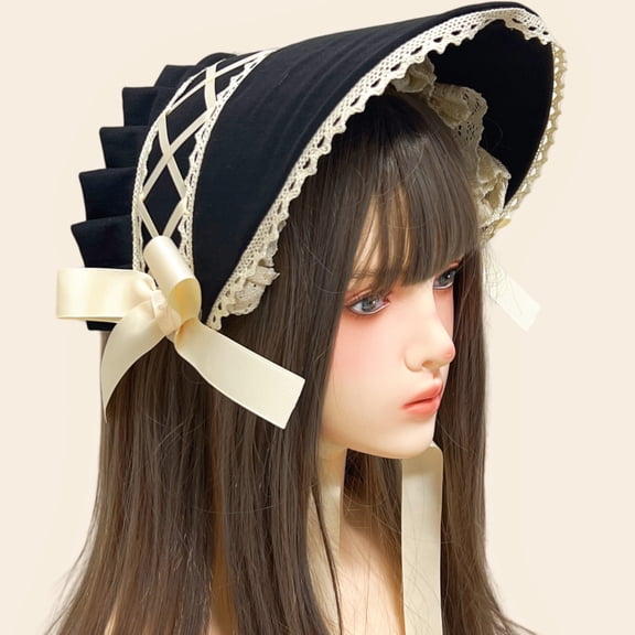 Lolita Hat Elegant Party Flat Cap Pastorale Style Lace Hat Cosplay Prop