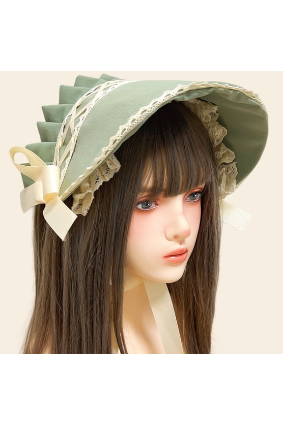Lolita Hat Elegant Party Flat Cap Pastorale Style Lace Hat Cosplay Prop