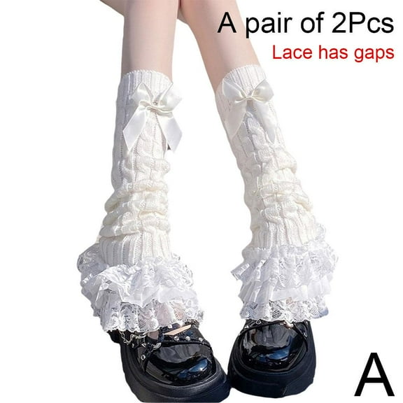 Lolita Leggings for Women Sweet White Lace Mid Length Socks for Women Lot T