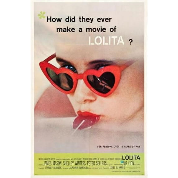 Lolita Movie Poster Giclee Print Reprint 27inx40in for any room 27x40 Square Adults Best Posters
