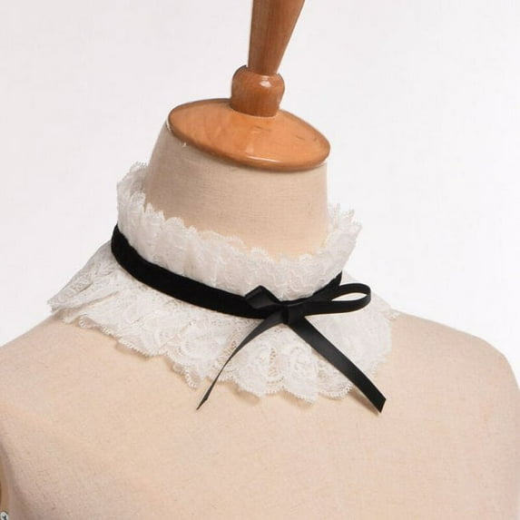 Lolita Neck Collar Elizabethan Ruff Gothic Lace Neck Ruff Collar