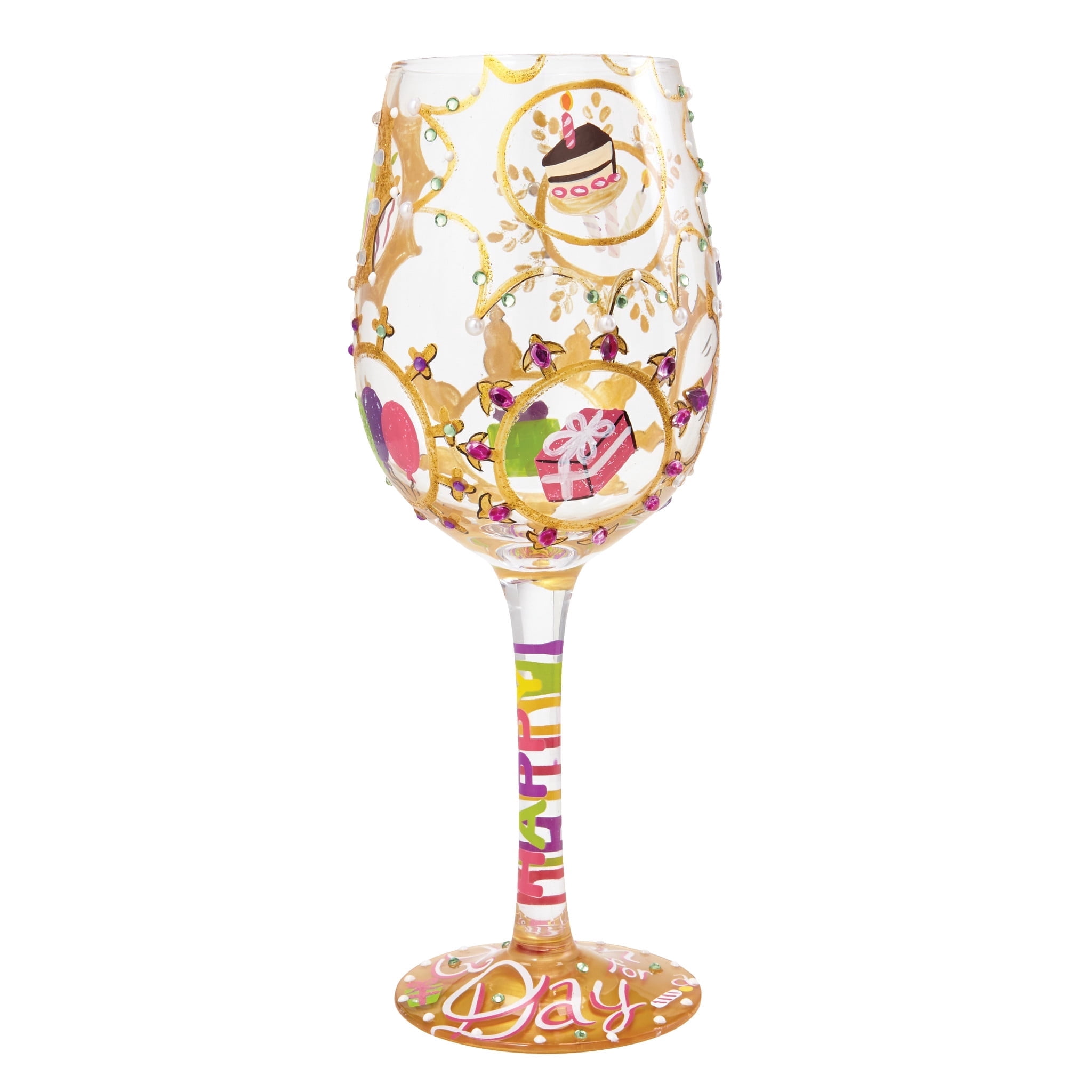 Enesco Lolita Queen for a Day Wine Glass 9in H, 15oz