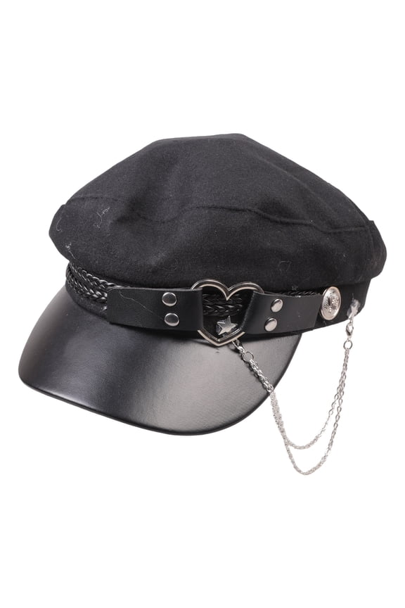 Lolita-Style Beret Hat for Women Girls Wide Brim Hat Woolen Felt Cap Girls Bonnet Hat Adult Headdress
