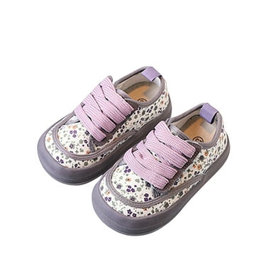 Loliuicca Baby Canvas Shoes, Contrast Color Non-slip Flats for Girls Boys