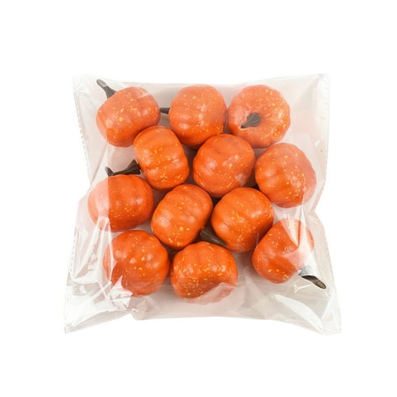 Loliuicca Halloween Realistic Pumpkin Model Set 12Pcs Mini Foam Crafts Ornaments