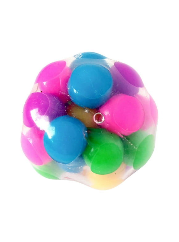 Loliuicca Squeeze Ball Toy DNA Colorful Beads Relieve Stress Hand Exercise Tool for Kids
