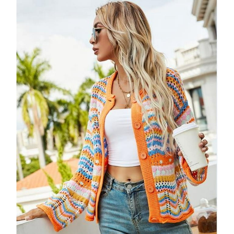 knitting Stripe Long Sleeve Cardigan Outwear knitting Stripe Long Sleeve Cardigan Outwear