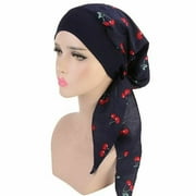 Loliuicca Women Turban Head Scarf Hat Flower Hijab Muslim Beanie Cancer Chemo Sleep Caps
