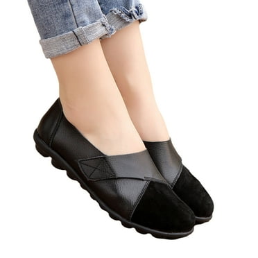 Loliuicca Women's Ballet Flats Classic Comfort Round Toe Slip-On Loafers