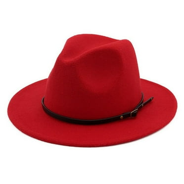 Yubnlvae Wide Brim Hats for Women Womens Fedora Panama Wool Belt ...