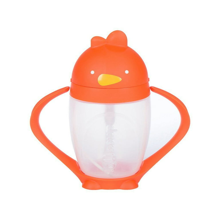 Lollaland Lollacup Straw Sippy Cup - BPA/BPS-Free, FDA-Approved - 10  Ounces/296 ml, Happy Orange 