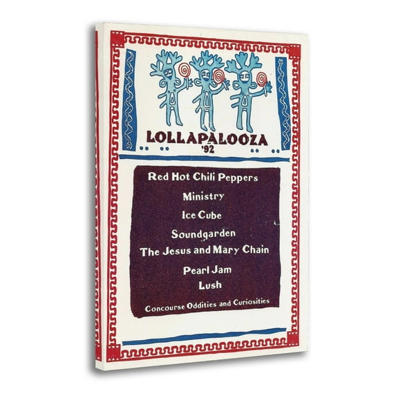 Lollapalooza Music Festival 1992 Print Photo Art Painting Canvas Poster Home Decorative Bedroom Modern Decor Posters Gifts 24x36inch(60x90cm)