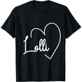 thumbnail image 1 of Lolli Heart For Women Grandma Christmas Mother'S Day T-Shirt, 1 of 4