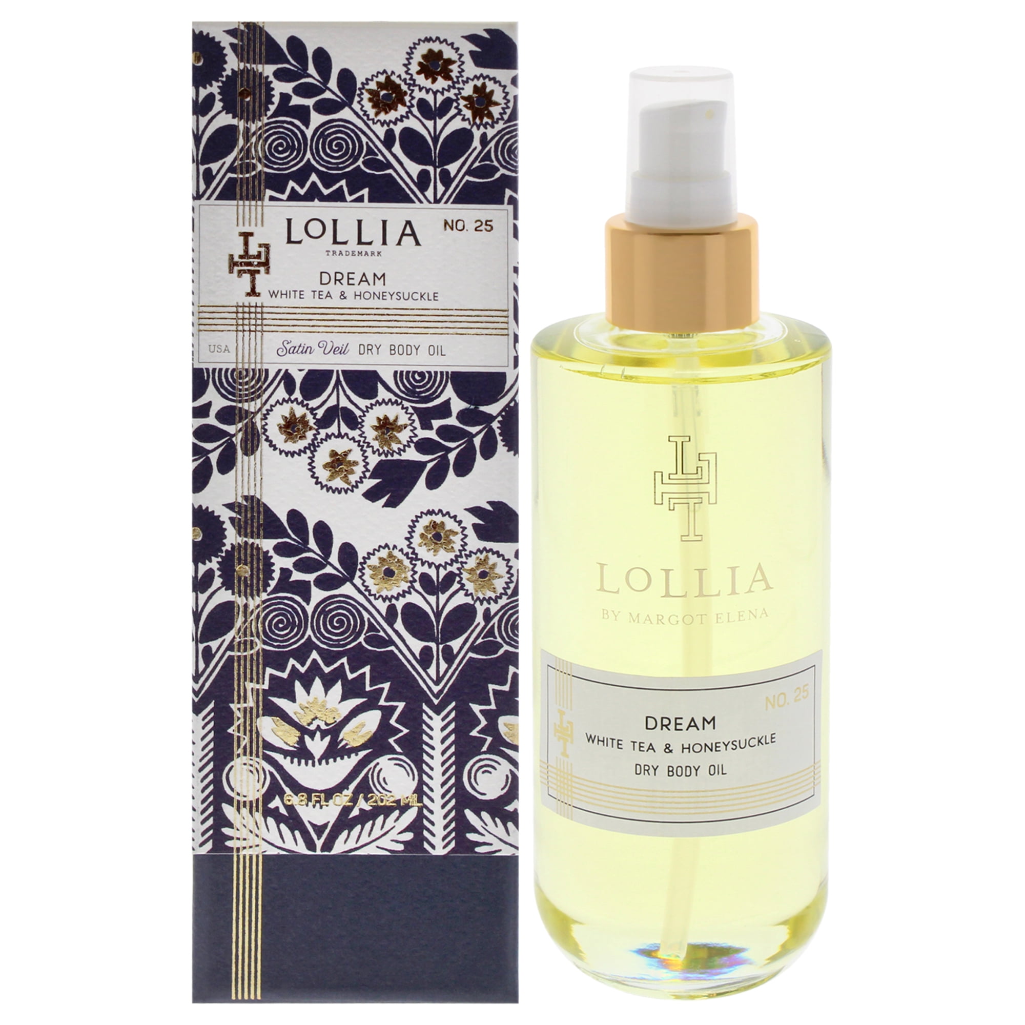 Lollia Dream Dry Body Oil - White Tea and Honeysuckle , 6.8 oz Oil