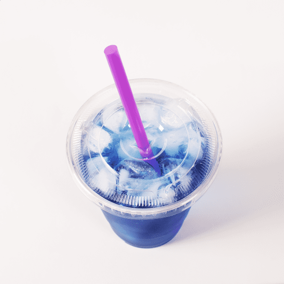 Karat 7.75'' Giant Straws (8mm) Poly Wrapped - Purple - 5,000 ct