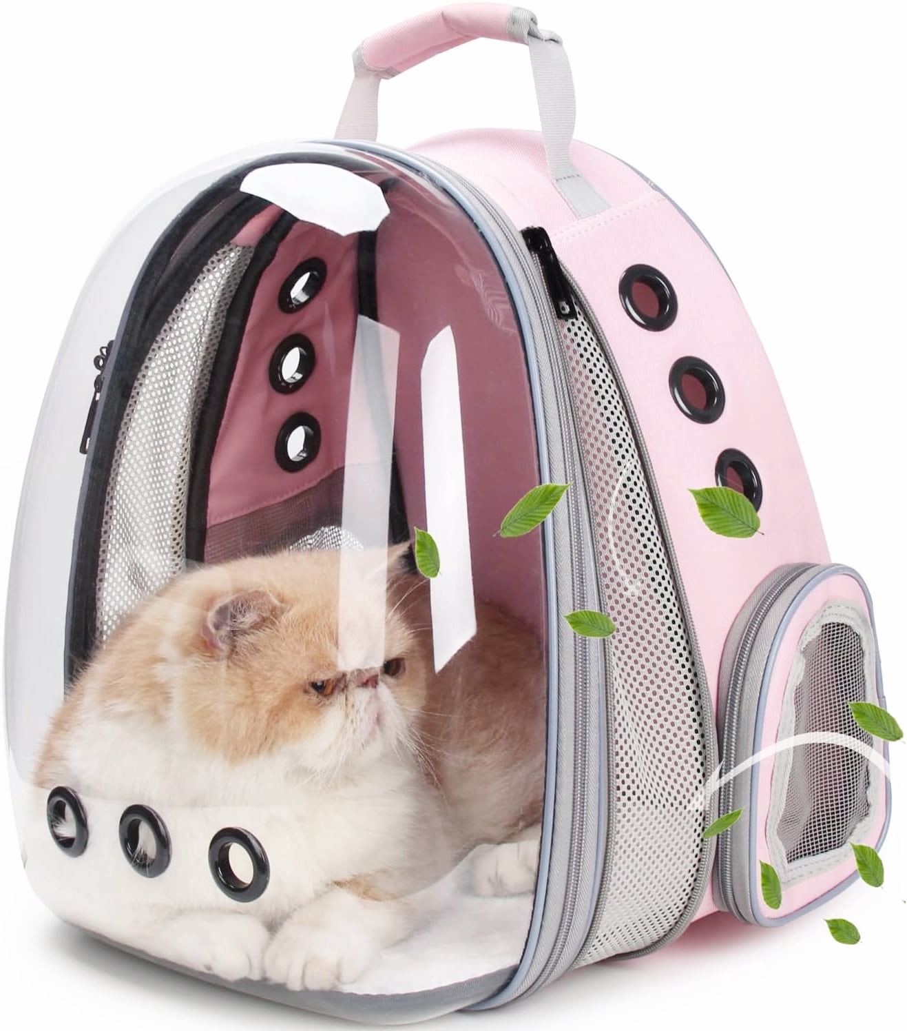 Lollimeow Cat Carrier Backpack with Panoramic Bubble Window, Supports 16 lbs Pets