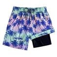 thumbnail image 1 of Boys Swim Trunks Compression Liner Swim Shorts Quick Dry Bathing Suit with Boxer Brief Swimwear 7-20T, 1 of 7