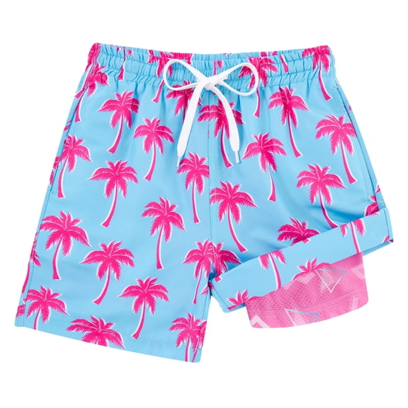 Aideaone Boys Swim Trunks with Compression Liner Casual Bathing Suit for Kids Swim Shorts 6-18 Years