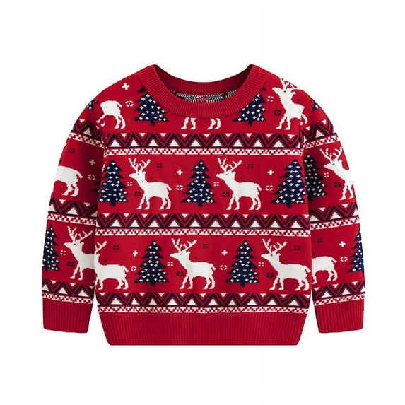 Lollipie Kids Christmas Sweater for Toddler Girls Boys Holiday Pullover Sweatshirts Top