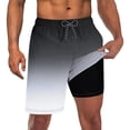 thumbnail image 1 of Aideaone Men's Swim Trunks with Compression Liner 9" Quick Dry Board Shorts Swimsuit Swimwear Bathing Suit, 1 of 6