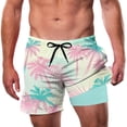 thumbnail image 1 of Lollipie Mens Swim Trunks with Compression Liner 5.5" Inseam Quick Dry Bathing Suit Lightweight Swimming Shorts, 1 of 7