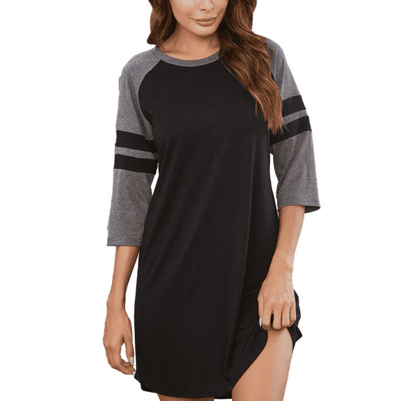 Lollipie Nightgown for Women Short Sleeve Night Shirts Sleepwear for Sleeping Pullover Nightgown Soft Nightdress S-XXL