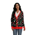 thumbnail image 1 of Lollipie Women Ugly Christmas Cardigan Sweater Long Sleeve Button Down Cozy V Neck Sweater Soft Knitwear, 1 of 7