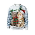 thumbnail image 1 of Lollipie Ugly Christmas Sweatshirt for Women Crewneck Long Sleeve Santa Elf Reindeer Graphic Print Pullover Hoodies, 1 of 6