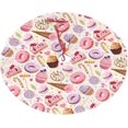 thumbnail image 1 of Lollipop Candy Macaroon Cupcake Christmas Tree Skirt 36" for Xmas Halloween New Year Holiday Party Home Tree Mat Decor Ornaments Decoration, 1 of 4