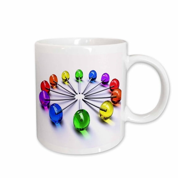 3drose, Lollipop Clock, 11oz Mug