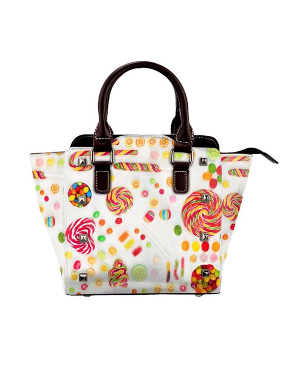 Lollipop Food Candy Rivet Fashion One-Shoulder Women's Handbag Tote Bag