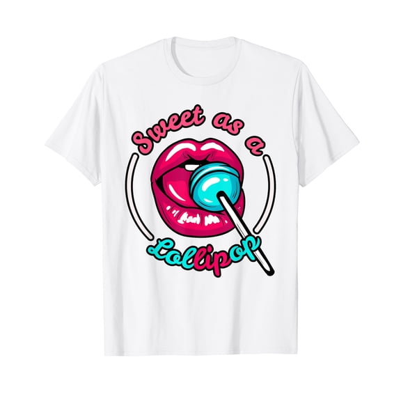 Lollipop Lips T Shirt XOXXO Kiss Luscious Red Lips