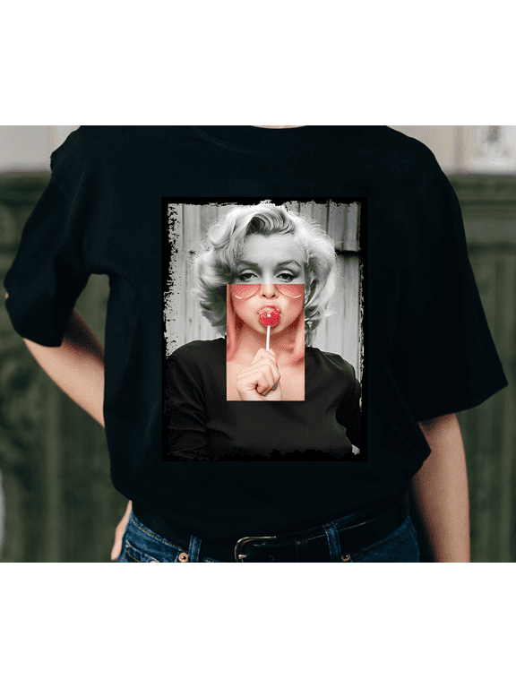 Lollipop Marilyn Monroe Vintage T-Shirt, Lollipop Shirt, Monroe Tribute Shirt, Marilyn Monroe For Fans