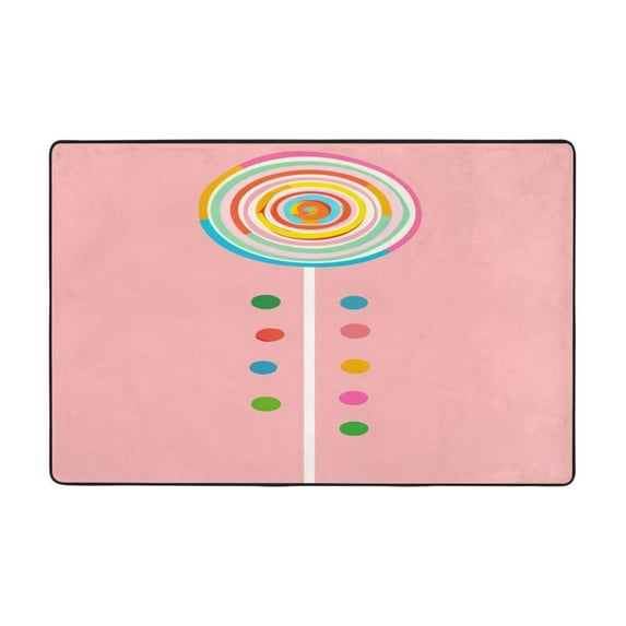 Lollipop Pink Candy Rugs Washable Cover Floor Rug Carpets Bathroom Decorations For Kitchen Bedroom Indoor 36"X24"