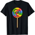 thumbnail image 1 of Lollipop Rainbow Sucker Candy Halloween Costume Lazy Gift T-Shirt, 1 of 4
