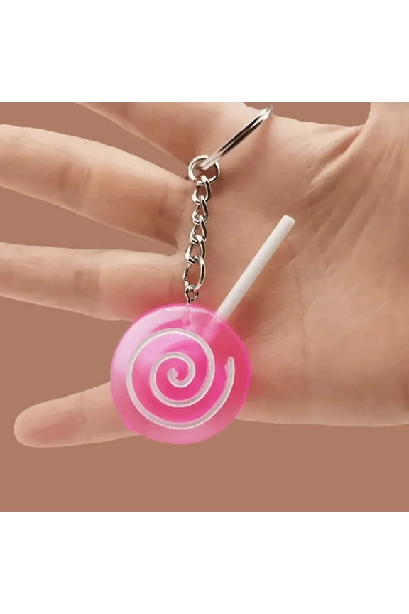 Lollipop Sucker Candy Keychain Charm