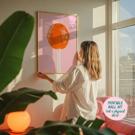 Lollipop Wall Art Print, Lollipop Poster, Danish Pastel Decor, Dopamine Wall Art, Candy Wall Art, Cute Kitchen Poster, Candy Themed Decor Wall Art, Modern Wall Decor, 16x24 UNFRAMED