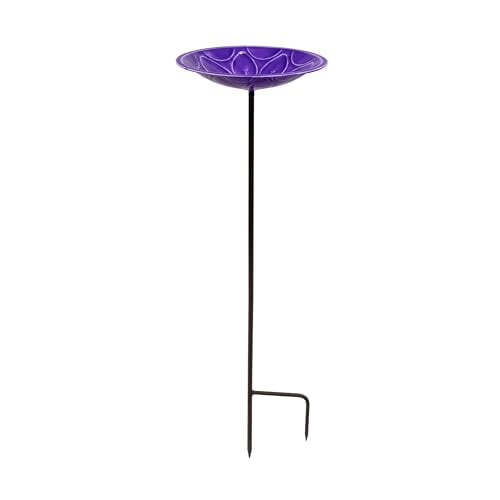 Lolly Enameled Birdbath, Lilac Purple