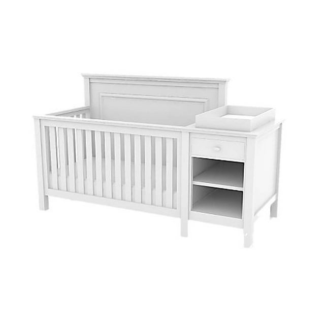 Lolly & Me Cogan Convertible Crib & Changer Combo, White