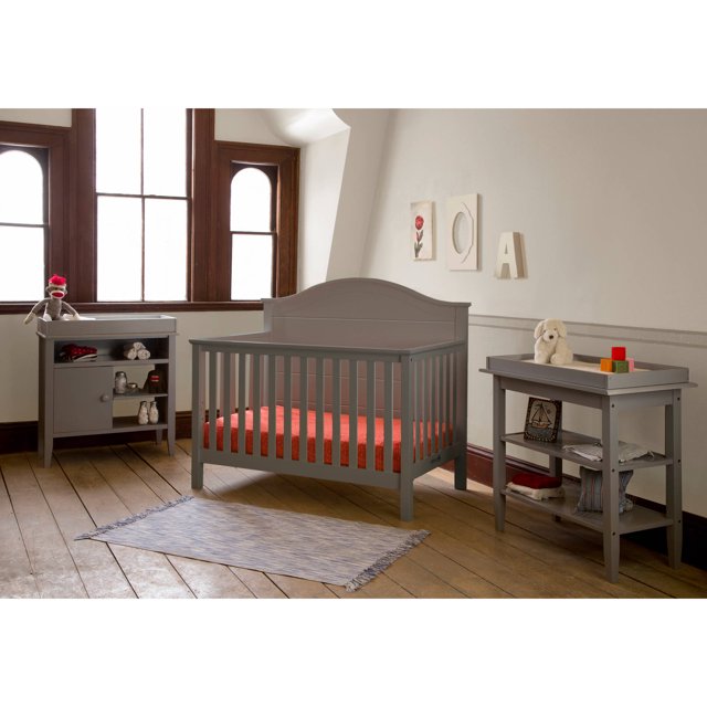 Lolly & Me Cottage 4in1 Convertible Crib Pebble Gray