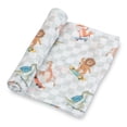 thumbnail image 1 of LollyBanks 100% Cotton Muslin Swaddle Blanket, Gentle and Soft Baby Blankets for Boys and Girls, Lightweight 47 x 47 Inches Newborn Receiving Blanket, Newborn Essentials (Animal Skate Print), 1 of 7