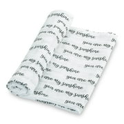 LollyBanks Baby Muslin Swaddle Blanket , You Are My Sunshine, 100% Muslin Cotton, 47" x 47", 1 Pack